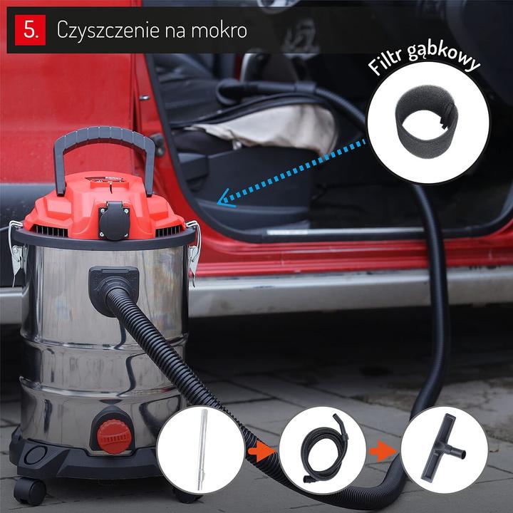 Actual product image Camry CR 7045 industrial vacuum cleaner stainless steel