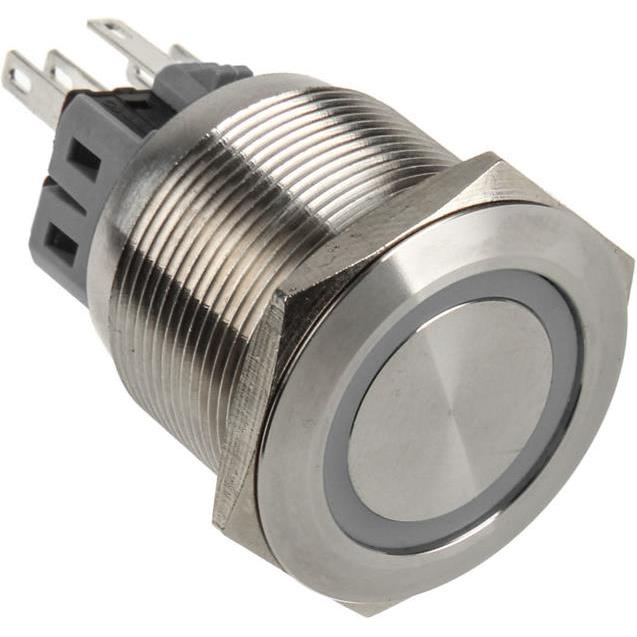 DimasTech Vandalismustaster 25mm, Taster + Schalter, Silber