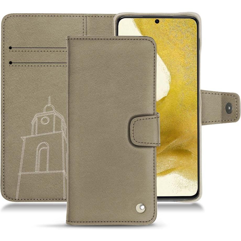 Noreve Lederschutzhülle Wallet (Samsung Galaxy S22+), Smartphone Hülle, Beige