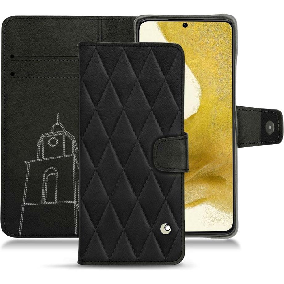 Noreve Lederschutzhülle Wallet (Samsung Galaxy S22+), Smartphone Hülle, Schwarz