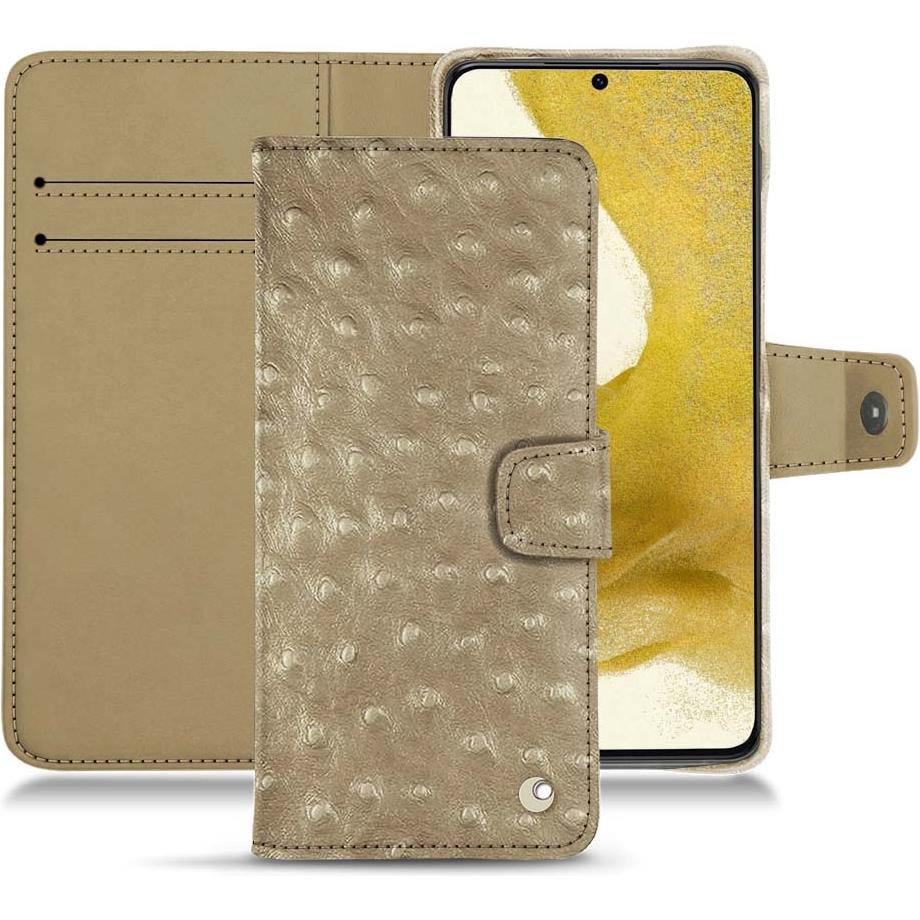 Noreve Lederschutzhülle Wallet (Samsung Galaxy S22+), Smartphone Hülle, Beige