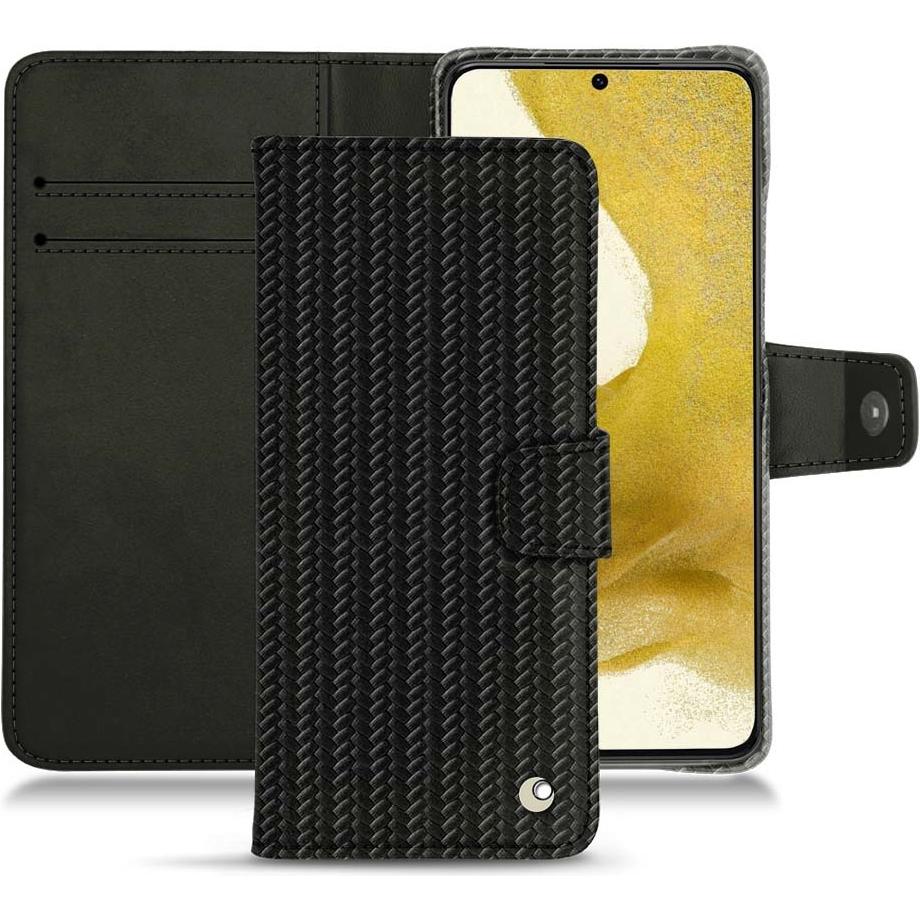 Noreve Lederschutzhülle Wallet (Samsung Galaxy S22), Smartphone Hülle, Schwarz