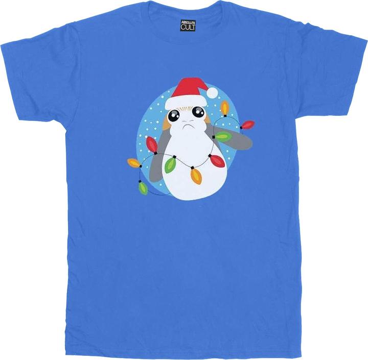 Produktbild Star Wars The Last Jedi Porg Christmas Lights TShirt Mädchen (128)