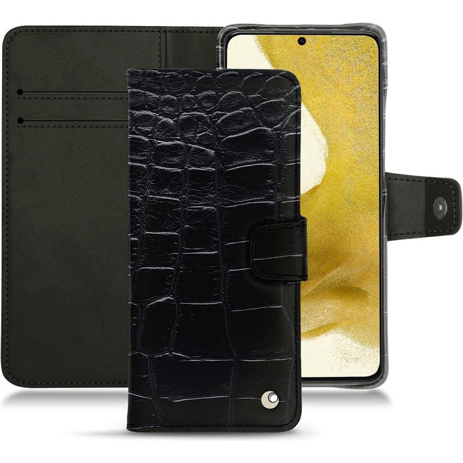 Noreve Lederschutzhülle Wallet (Samsung Galaxy S22), Smartphone Hülle, Schwarz