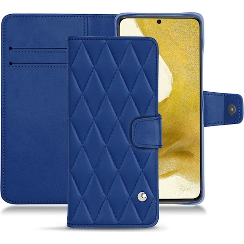 Noreve Lederschutzhülle Wallet (Samsung Galaxy S22+), Smartphone Hülle, Blau