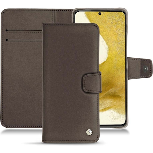 Noreve Lederschutzhülle Wallet (Samsung Galaxy S22+), Smartphone Hülle, Grau