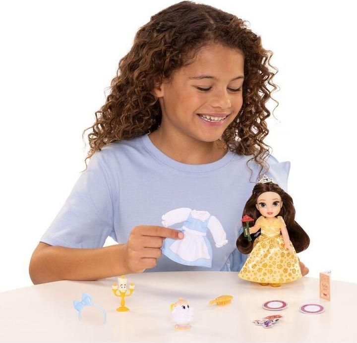 Productafbeelding Jakks Pacific Disney Princess 6 Inch Kleine Pop met Extra Mode & Accessoires Be Our Guest Belle