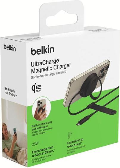 Produktbild Belkin UltraCharge Ladepad Qi2 25W ohne Netzteil sw WIA014hqBK (25 W)