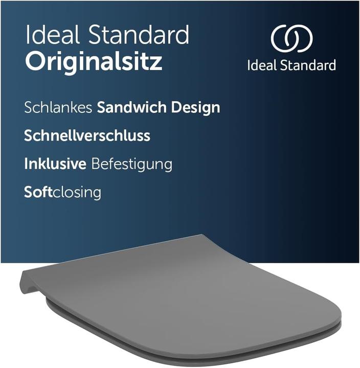 Actual product image Ideal Standard IDS WC-Sitz i.life B Sandwich Softclosing grau
