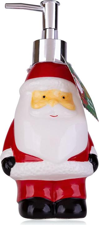 Actual product image Accentra Seifenspender aus Keramik mit Flüssigseife SANTA in Weihnachtsmann Design (Device, 350 ml)