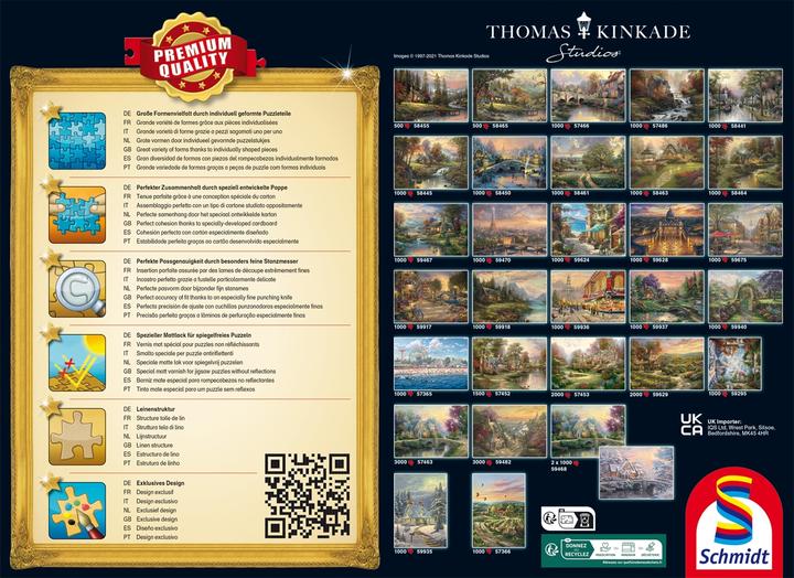 Image du produit Schmidt Spiele Thomas Kinkade Santas Silent Night (1000 pièces)