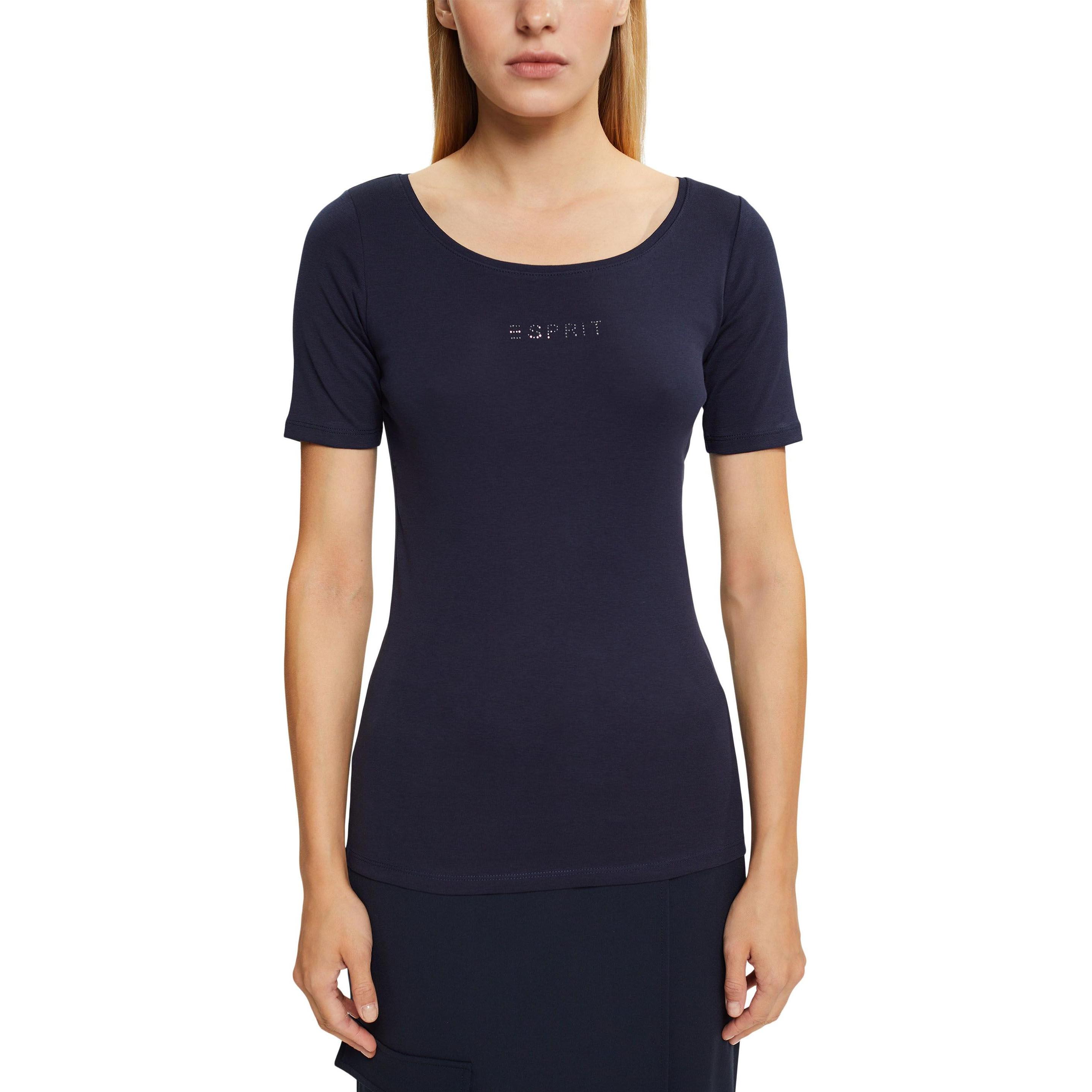 Thumbnail - Esprit, Damen, Shirt, t-shirt rhinestones, Blau, (XS)