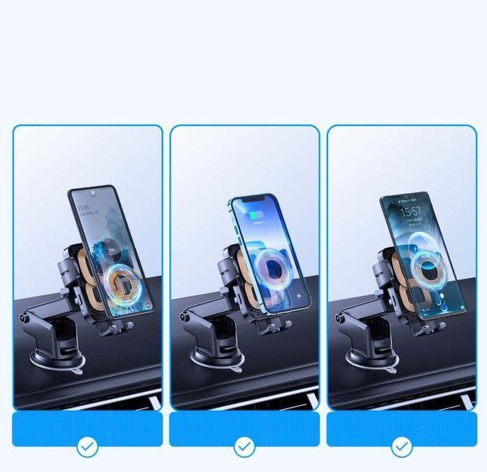 Actual product image Joyroom JR-ZS246 Car Dashboard Holder with Qi Inductive Charger (Black)