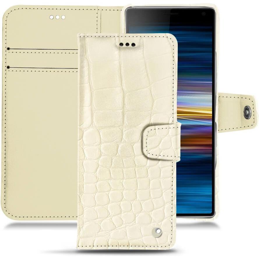 Thumbnail - Noreve Lederschutzhülle Wallet (Sony Xperia 10), Smartphone Hülle, Weiss