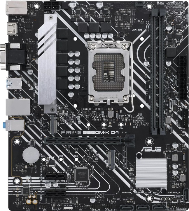 Actual product image ASUS Mainboard||Intel B660|LGA1700|MicroATX|Memory DDR4 (LGA 1700, Intel B660, mATX)
