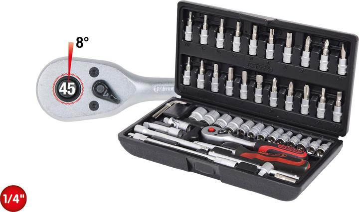 Actual product image KS Tools Socket wrench set (1/4")