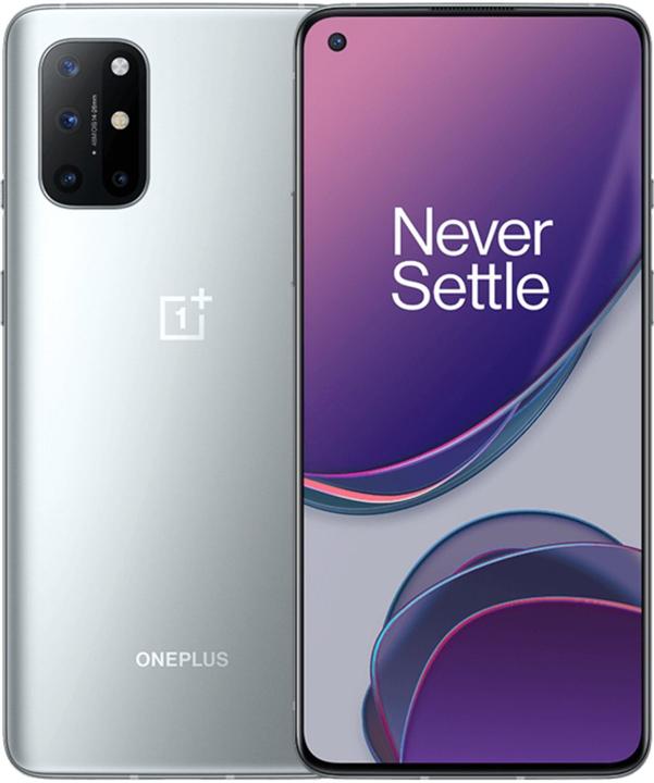 OnePlus 8T (8GB) (128 Go, Lunar Silver, 6.55", Double SIM, 5G)