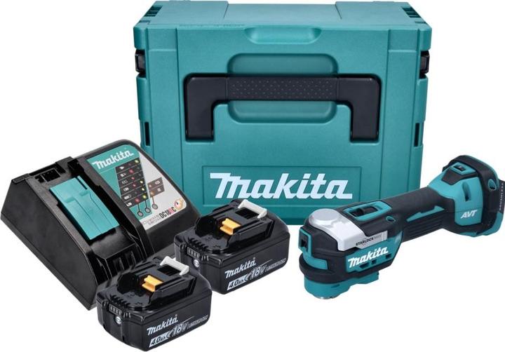Actual product image Makita DTM 52 RMJ Battery Multifunction Tool 18 V Starlock Max Brushless + 2x Battery 4.0 Ah + Charger