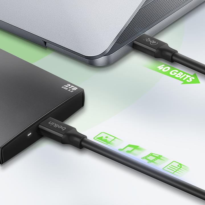 Productafbeelding Belkin USB C - USB C (0.80 m, USB 4.0, 100 W)