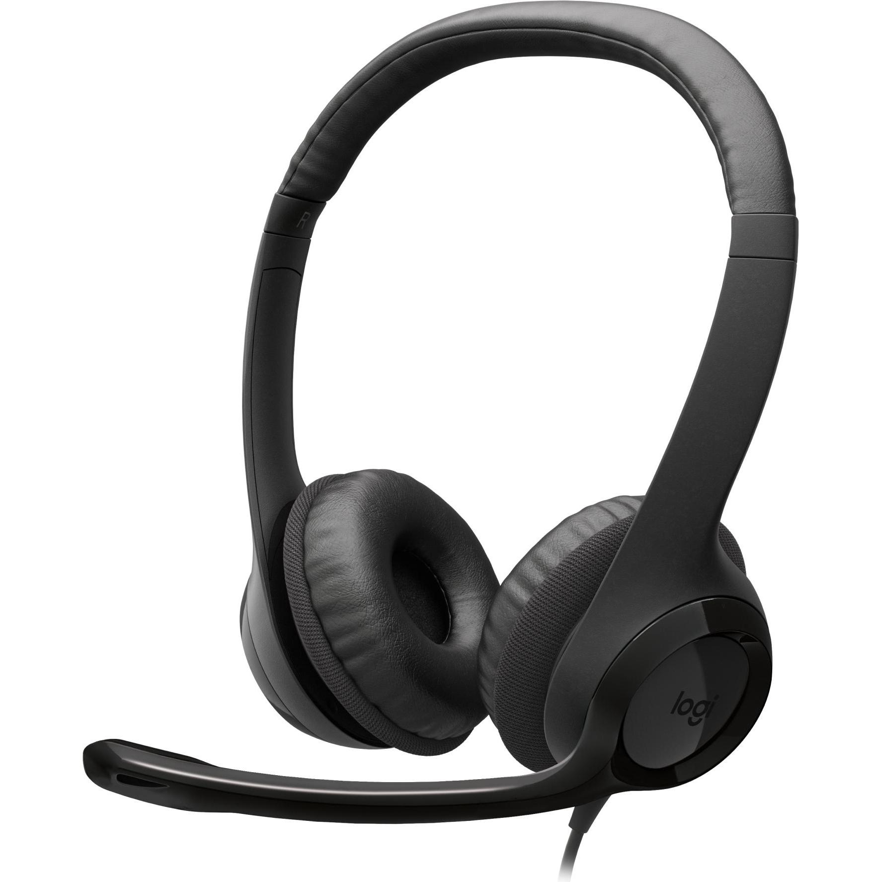 Logitech Nero H390 (Cablato, Usb-C), Cuffie Da Ufficio,