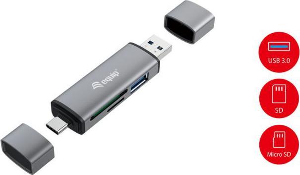 Immagine prodotto equip Lettore di schede HUB USB 3.0 (USB-C, USB 3.0)