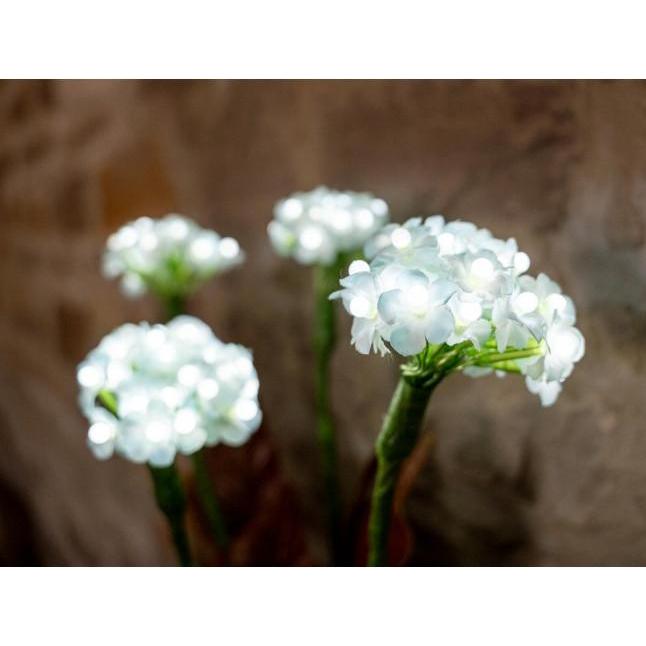 Europalms, Pianta Artificiale, Ortensia, Bianca Con Fiori, 100 Led