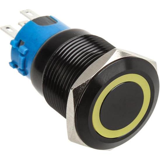 DimasTech Vandalismusschalter/-taster 19mm, Taster + Schalter, Schwarz