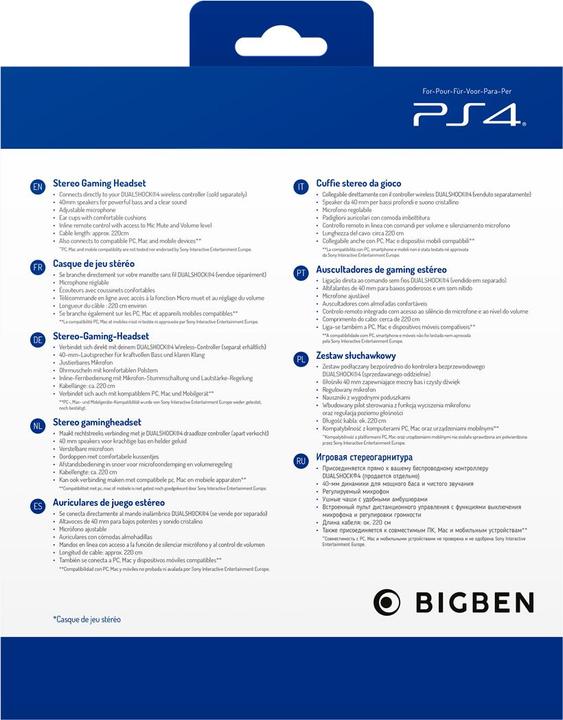 Image du produit Bigben Casque d'écoute stéréo V3 (Filaire)