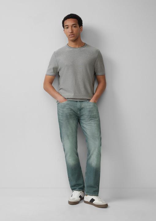 Actual product image S.Oliver Strickpullover Gestreiftes Strick-T-Shirt aus Leinenmix (S)