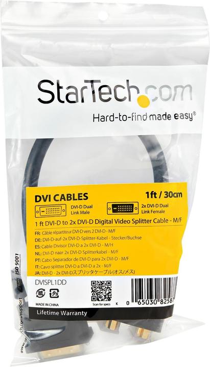 Image du produit StarTech DVI — 2x DVI (0.30 m)