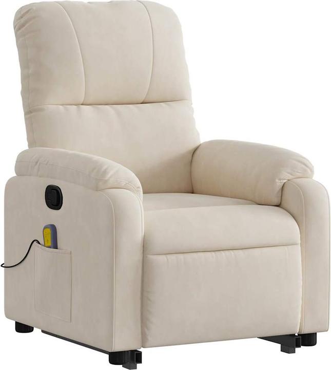 Immagine prodotto VidaXL Poltrona massaggiante con ausilio stand-up Poltrona TV Tessuto in microfibra beige