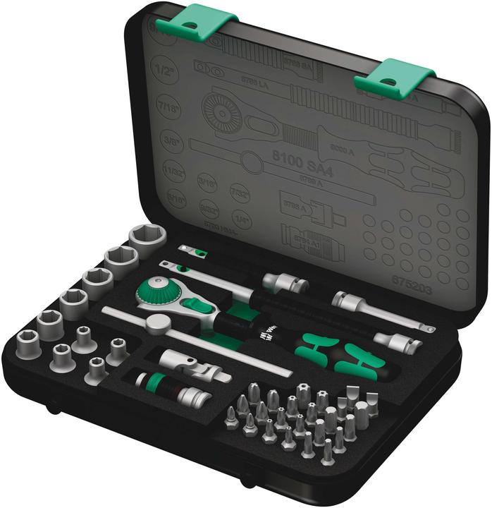 Wera 8100 SA 4 Jeu cliquet Zyklop Speed