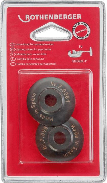 Image du produit Rothenberger Molette de coupe de rechange D. mol. coupe 41 mm prof. coupe 8 mm acier trempé fortement allié