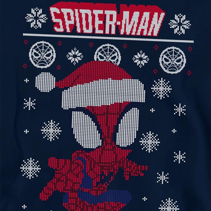 Produktbild Spiderman Kapuzenpullover Zum Überziehen weihnachtliches Design (128)