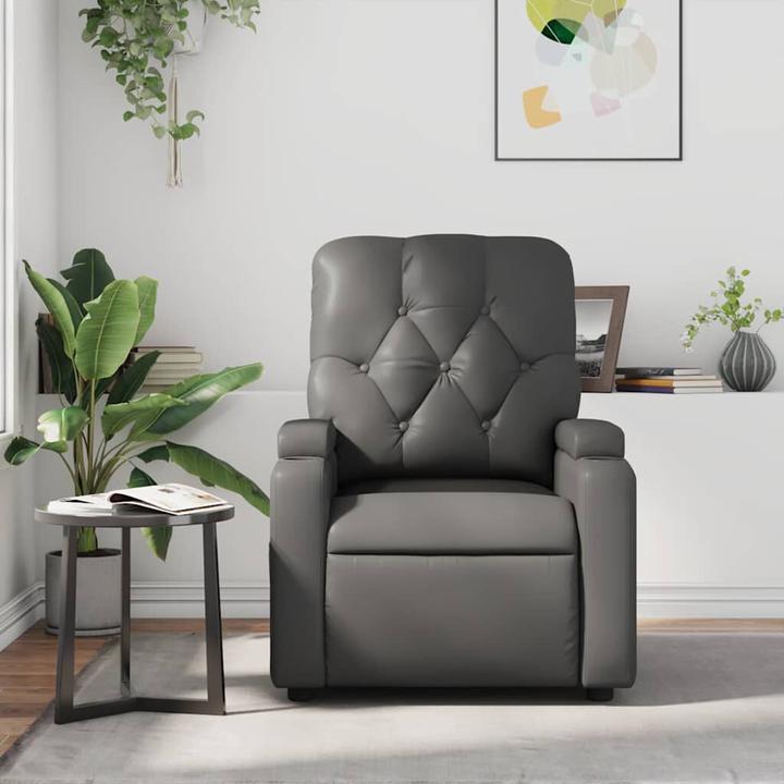 Immagine prodotto VidaXL Sedia da massaggio in similpelle grigia,Colore: Grigio, Materiale