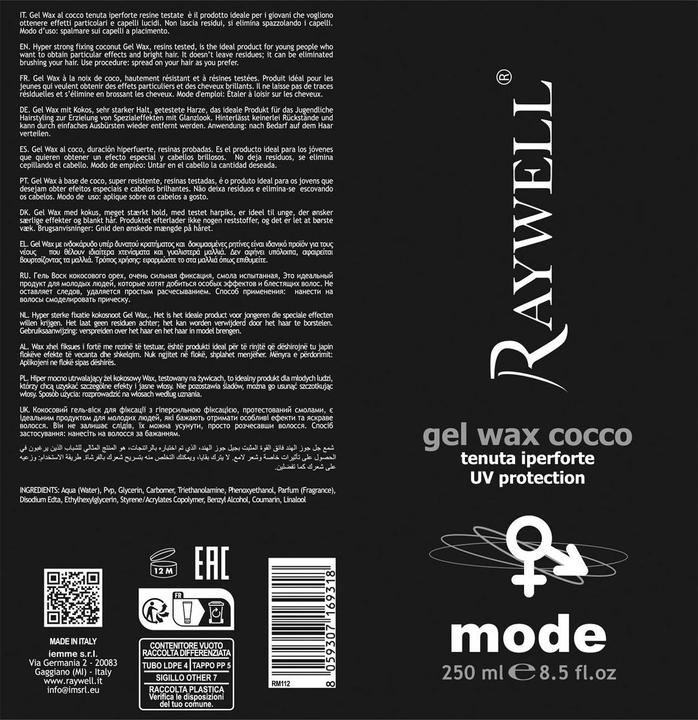 Produktbild Raywell MODE Gel Wax Cocco (Haargel, 250 ml)