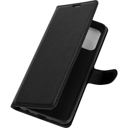 Thumbnail - MU Classic Litchi Leder Bookcover Series (Realme 7 Pro), Smartphone Hülle, Schwarz