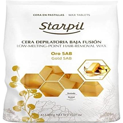 Produktbild Starpil Streifenloses Gold-Hartwachs mit Titandioxid-Tabletten 1kg