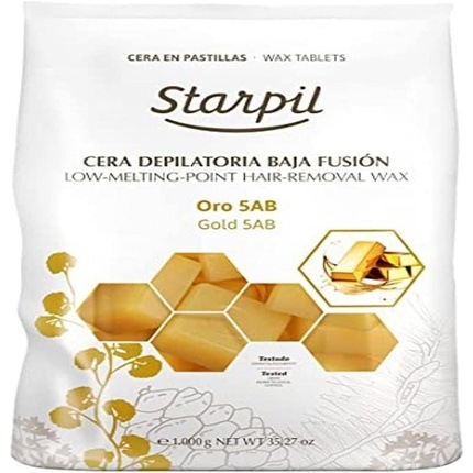 Image du produit Starpil Stripless Gold Hard Wax with Titanium Dioxide Tablets 1kg