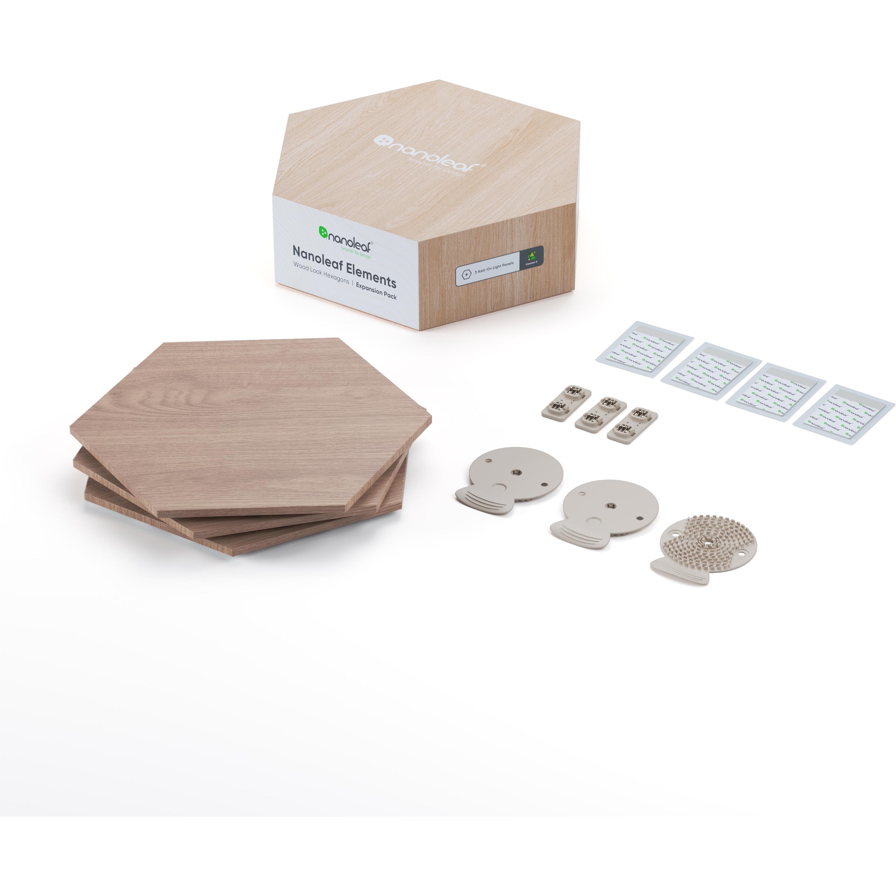 Nanoleaf, Wandleuchte + Deckenleuchte, Wood (22 lm)