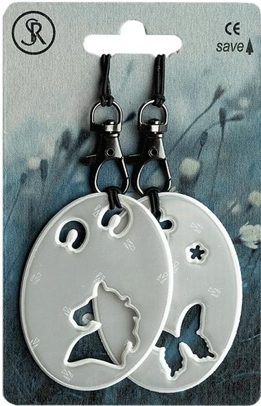 Immagine prodotto Softreflector 2 Ciondolo riflettore ovale, con cavallo e farfalla