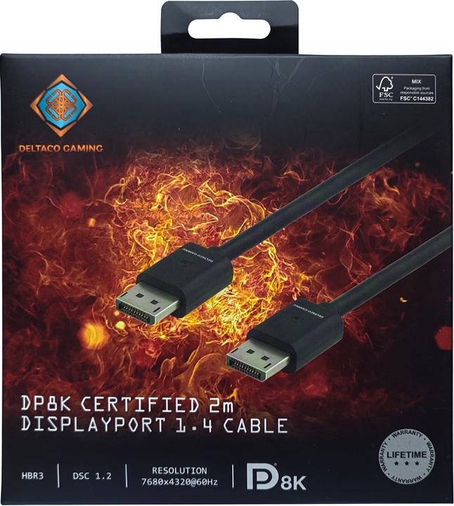 Produktbild Deltaco Gaming DisplayPort – DisplayPort (2 m, DisplayPort, 1.4)