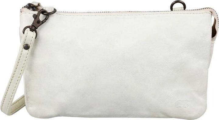 Bear Rock Bear Design Uma Leather Shoulder Bag / Crossbodybag - Dirty White