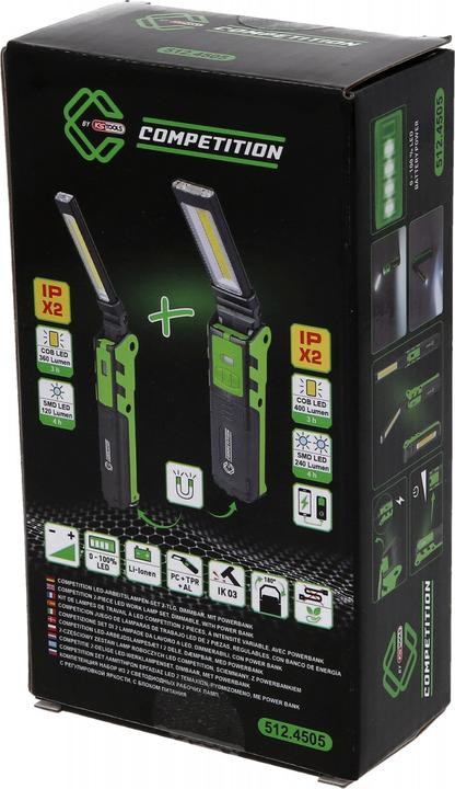 Actual product image KS Tools COMPETITION LED work lamp set 2 pcs. (400 lm)