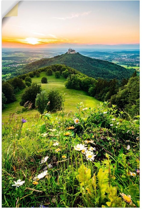 Immagine prodotto Artland Castello di Hohenzollern al tramonto U2NX (20 x 30 cm)