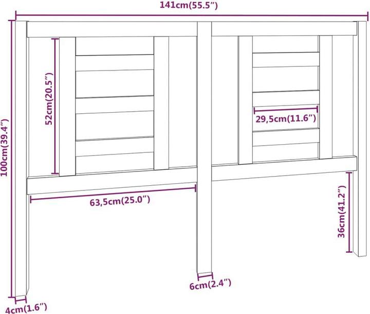 Image du produit vidaXL Kopfteil (141 x 4 x 100 cm)