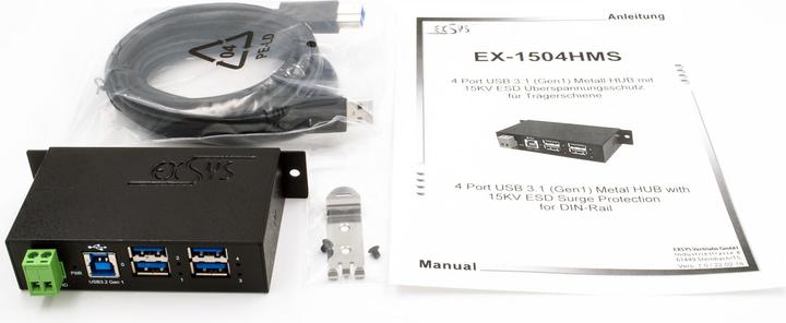 Produktbild Exsys USB-Hub EX-1504HMS (USB-B, 4 Ports)