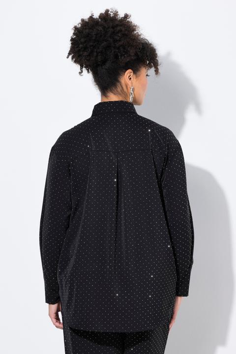 Produktbild Miamoda Bluse, oversized, allover mit Glitzersteinchen (58)