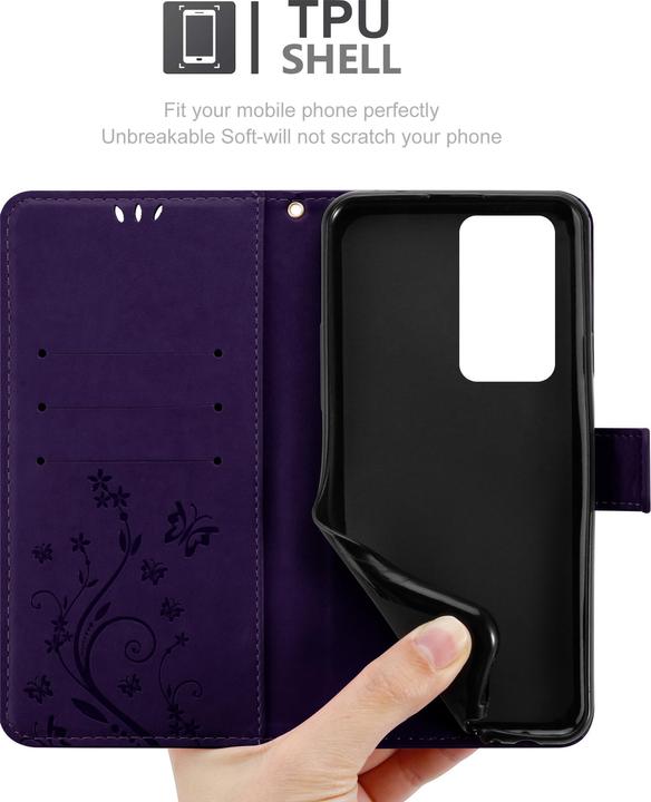 Produktbild Cadorabo Flower Book Cover (Huawei P40 Pro)