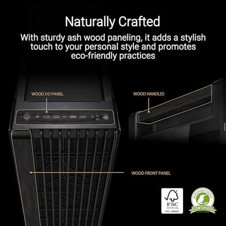 Immagine prodotto ASUS ProArt PA602 Edizione Legno (mATX, Mini-ITX, Mini-DTX, E-ATX, ATX, DTX)